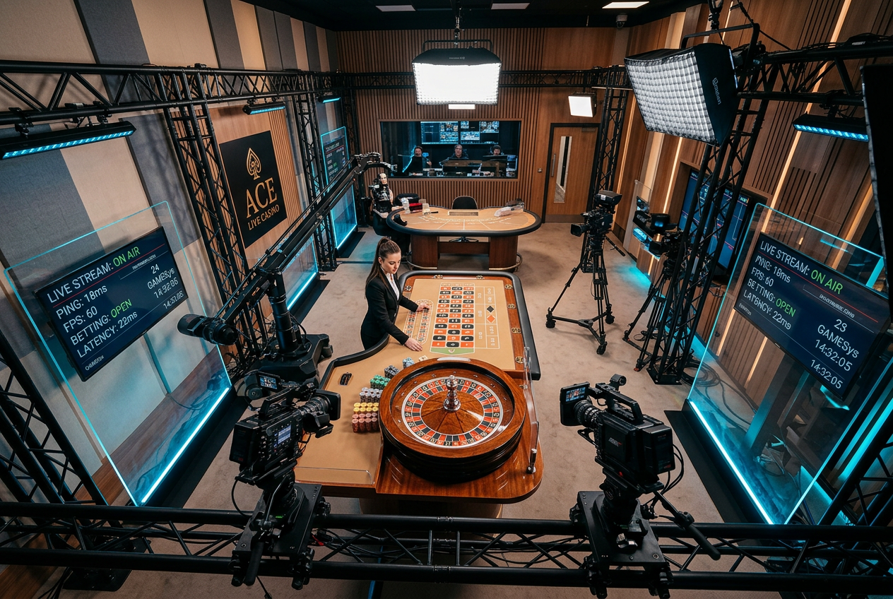 Profesjonalne studio ruletki na żywo z kamerami 4K